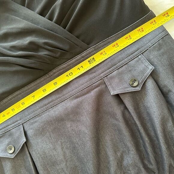 Evan Picone Knee Length Black & Gray Dress size  14 - Picture 3 of 7